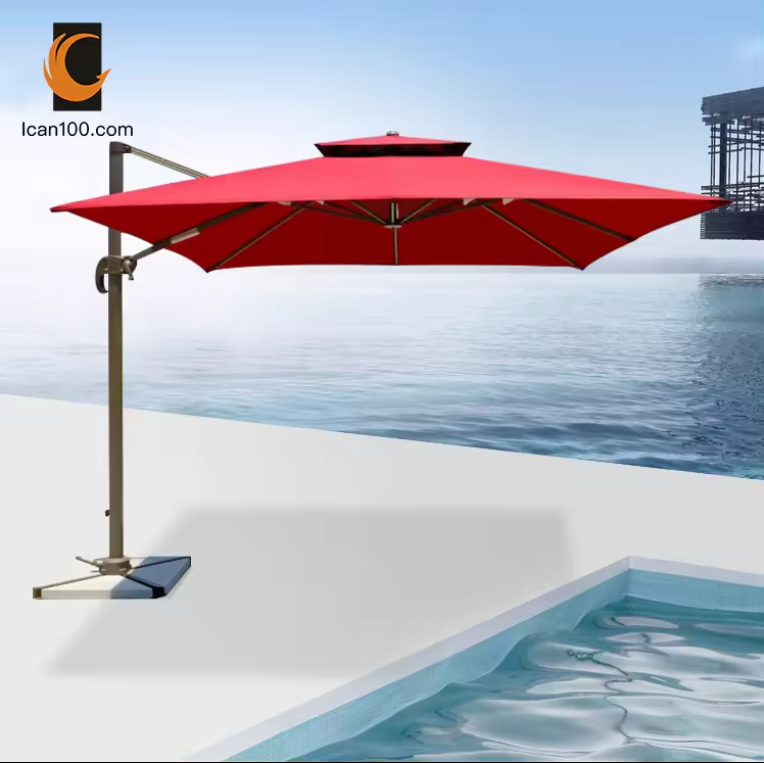 Modern Parasols Big Size Folding Umbrella Restaurant Outdoor Stand Garden Large Sun Umbrella