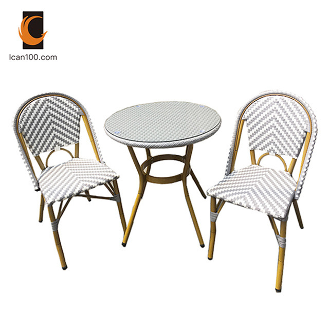 Wholesale Modern Design Grey Garden Sets Rattan  Patio Dining Set Table And Chair Set Outdoor Furniture