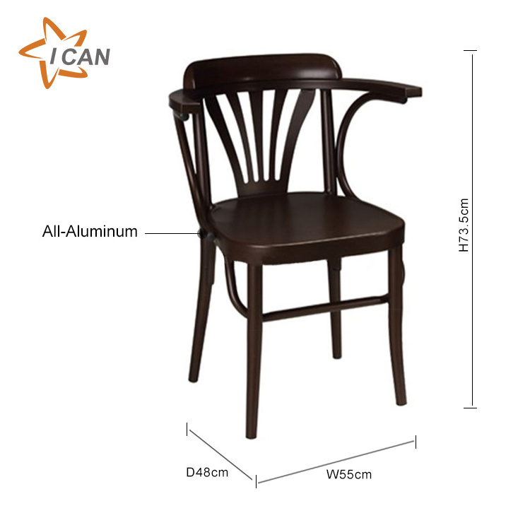 Chinese Style Commercial Furniture Aluminum Thonet Bentwood Chair