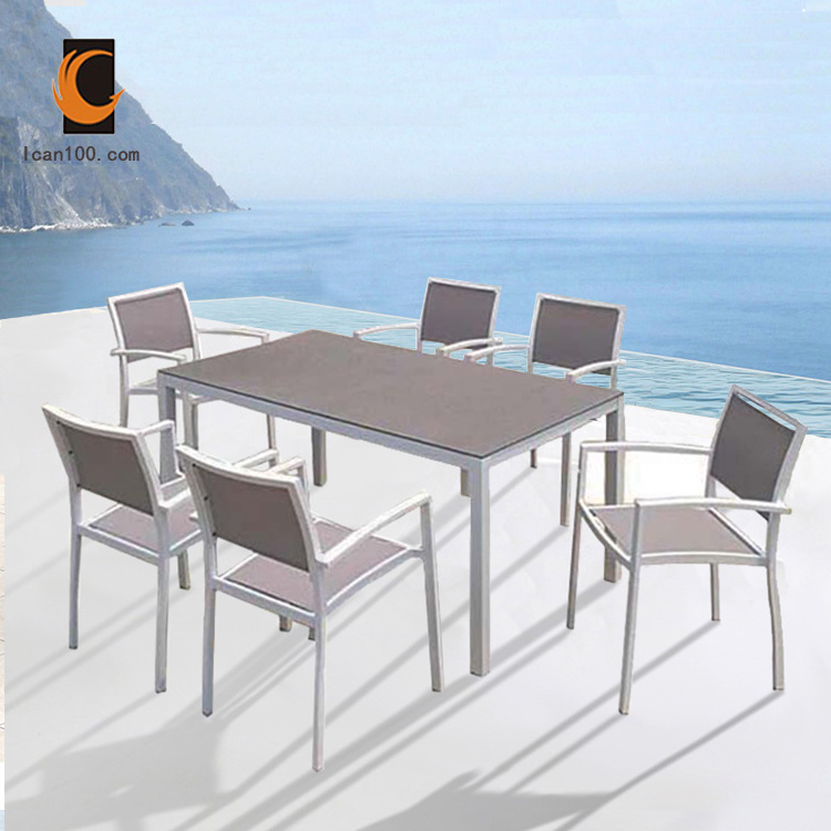 Commercial Glass Retro American Diner Outdoor Dining Chair And Table Set Furniture For Restaurant