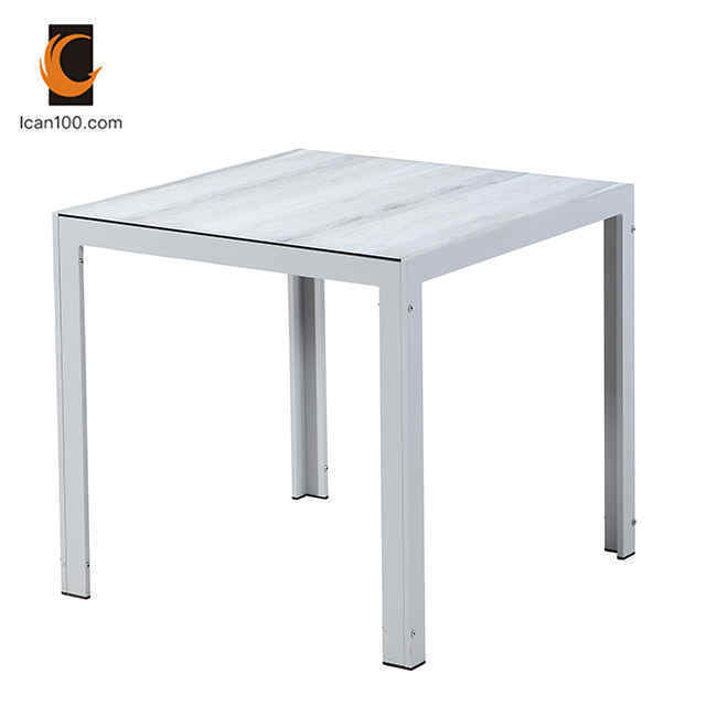 Square Ceramic Top Restaurant Table Outdoor Patio Furniture Dining Table Nordic Outdoor Dining Table