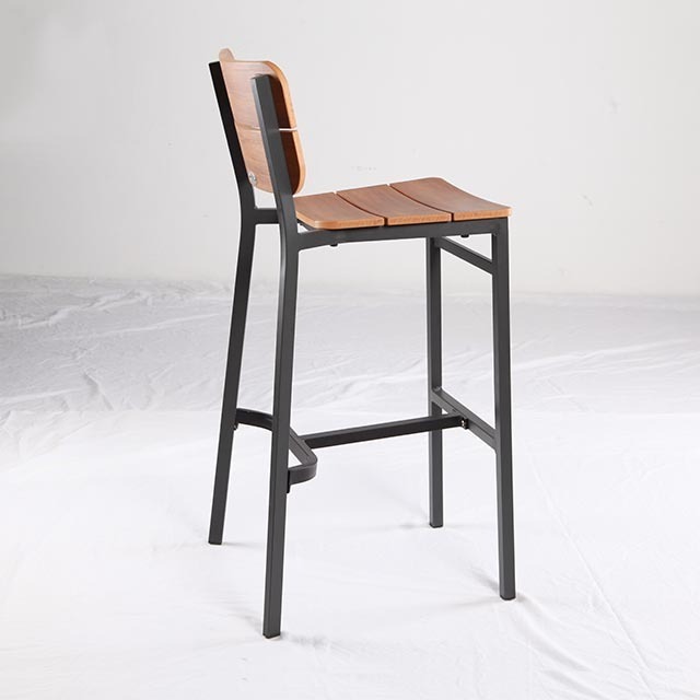 European Style Heavy Duty Wooden Taburetes De Stools Bar Chair Aluminum Plywood High Bar Chair Bar Stool High Chair