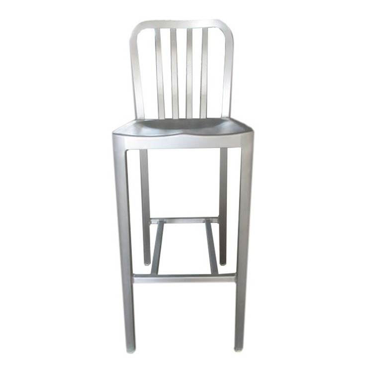 High Quality Commercial Metal Furniture Aluminum Chairs Breakfast Counter High Bar Stool Chair