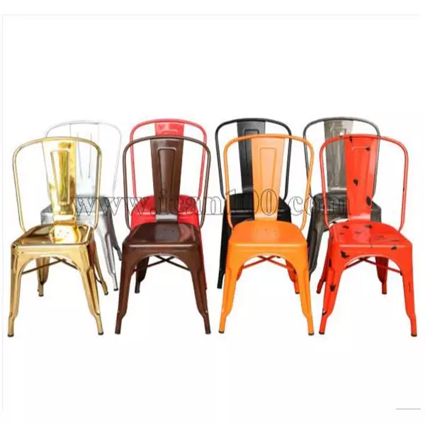 Hot Selling Metal Frame Garden Chairs Outdoor Furniture High Back Stack Outdoor Restaurant  Chair