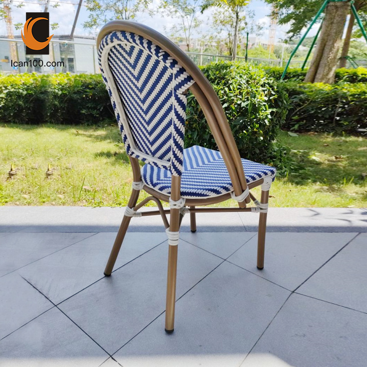 Strictly Quality Nordic Rattan Chair Terrace Cafe Outdoor Garden Furniture Chair French Bistro Chair