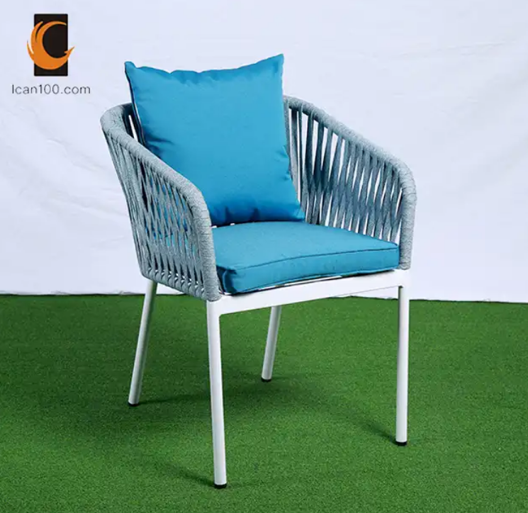 Cafe Restaurant Furniture Table And Chair Outdoor Furniture Set Rope Sofa Chairs Outdoor Lounge Set