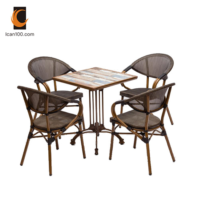 High Quality Retro Ceramic Restaurant Designs Cafe Tables Chairs Diner Furniture