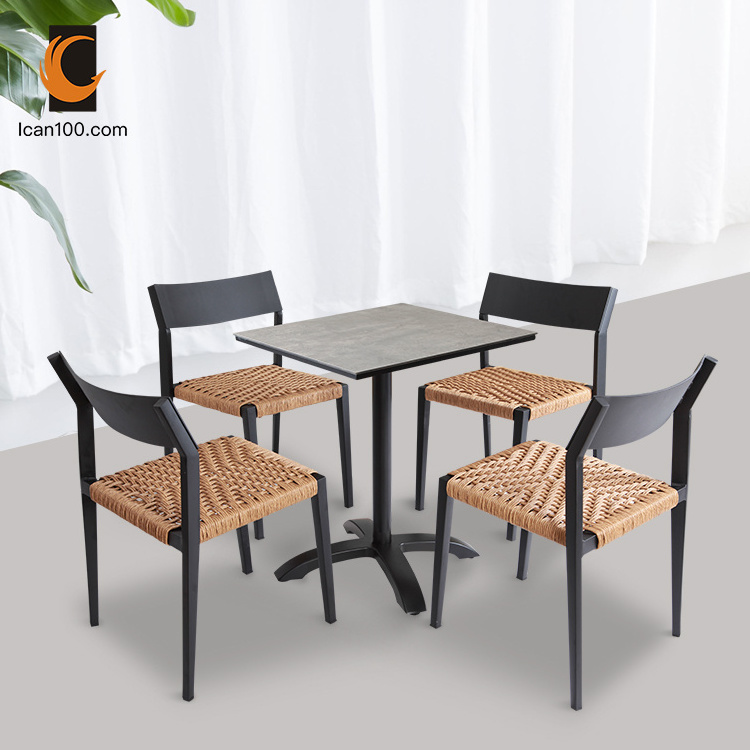 High Quality Black Wicker Rattan Garden Sets Patio Outdoor Restaurant Furniture Sets