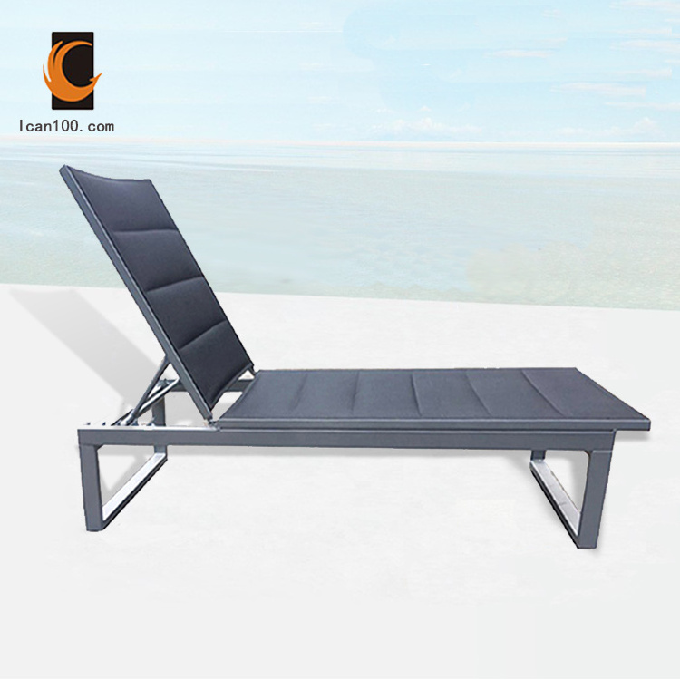 High Temperature Resistance Leisure Luxurious Folding Beach Sun Beds Loungers For Pool Side Bench Lounge Chair