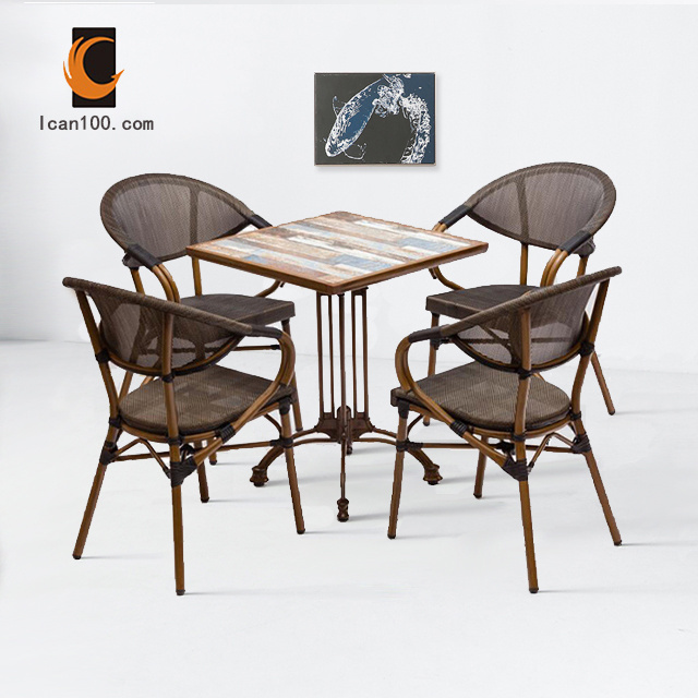 High Quality Retro Ceramic Restaurant Designs Cafe Tables Chairs Diner Furniture