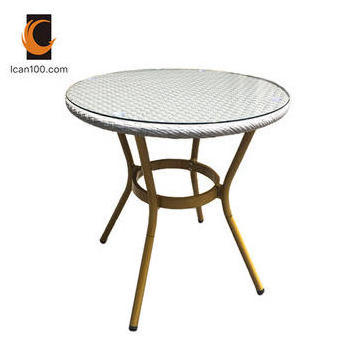 Dining table 2 Seater Set White Modern Garden Outdoor French Bistro Furniture Rattan Outdoor Furniture Set