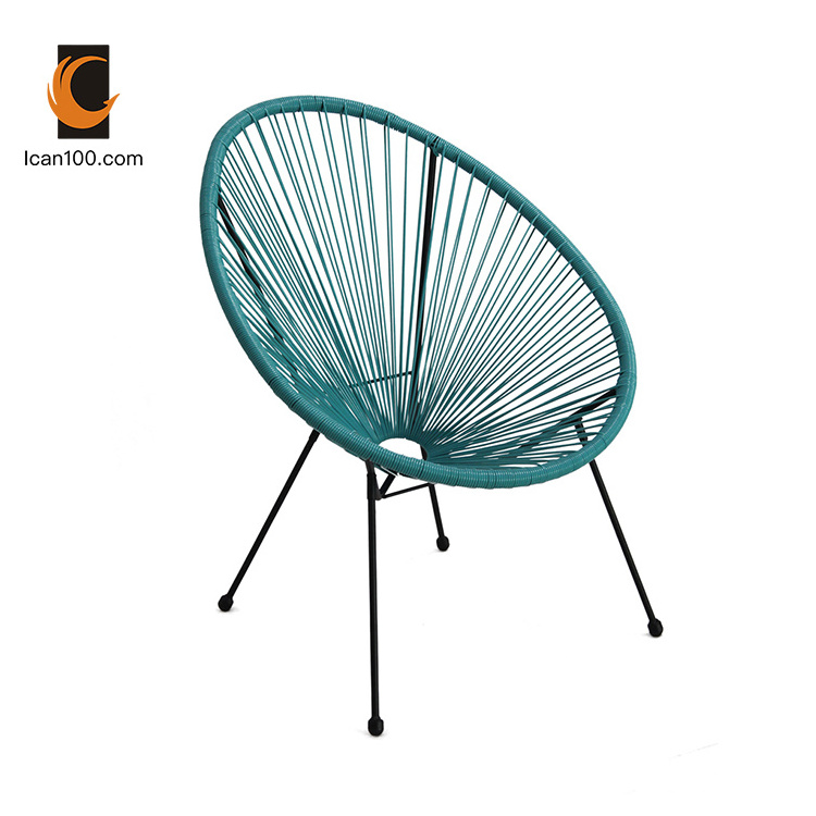 All Weather Papasan Chair Indoor Outdoor Oval  Acapulco Chair Weave Lounge Patio Garden Chair