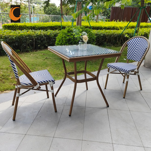 Strictly Quality Nordic Rattan Chair Terrace Cafe Outdoor Garden Furniture Chair French Bistro Chair