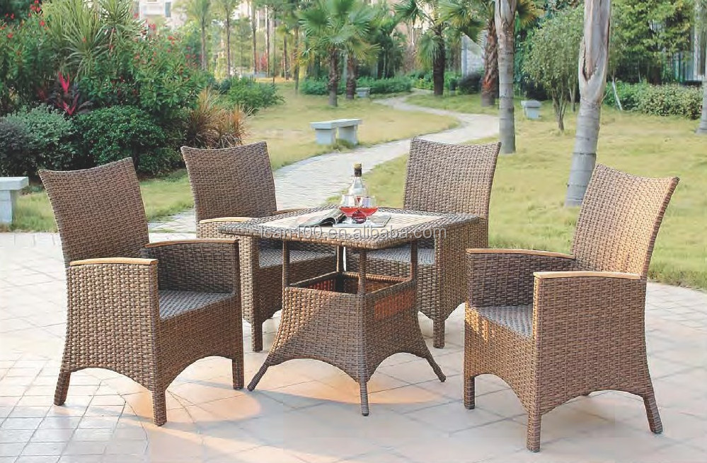 American Standard UV Resistant Outdoor Furniture China Rattan Wicker Furniture Set Outdoor Dining Set Modern