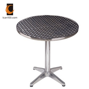 Minimalist Design Outdoor Folding Metal Bar Tables Stainless Steel Round Dining Table