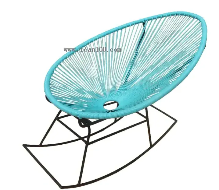 Hot Selling Patio Swing Chair Egg Acapulco Egg Rocking Rope Chair Blue Lounge Garden Chairs