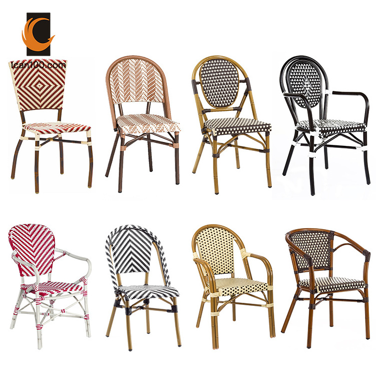 Luxury Square High Back Hotel Banquet Steel Wedding Chair Rattan Patio Furniture Outdoor Chair