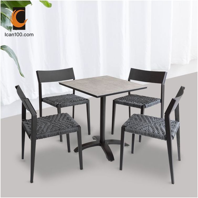 High Quality Black Wicker Rattan Garden Sets Patio Outdoor Restaurant Furniture Sets