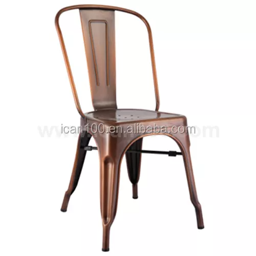 Hot Selling Metal Frame Garden Chairs Outdoor Furniture High Back Stack Outdoor Restaurant  Chair