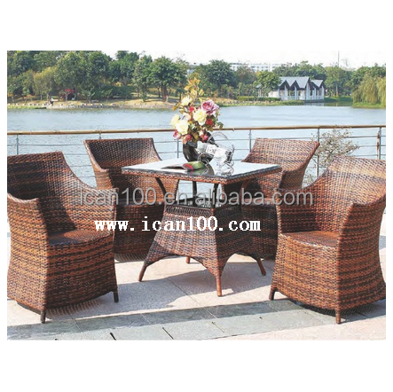 Outdoor Furniture Sets Restaurant Dining Wicker Rattan Furniture Rattan Table And Chairs Garden Set