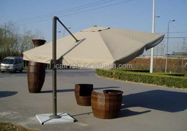 Anti-aging Restaurant Cantilever Solar Big Umbrella Square Parasol