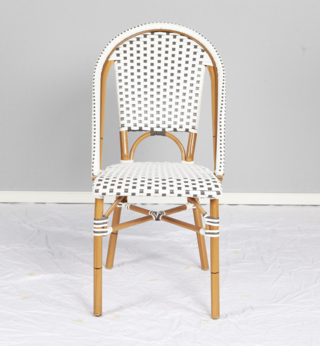 Uv Resistant Outdoor Wicker Rattan Bamboo Aluminium Bistro Chair