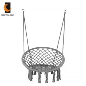 Indoor Outdoor Rope Living Room Hanging Swing Chairs Cotton Camping Hammock Hanging Basket Chair