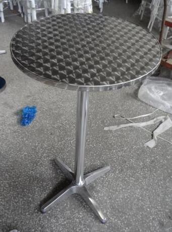 Wholesale Fashion Modern Industrial Aluminum Garden Cocktail Bar Table Round Metal Table