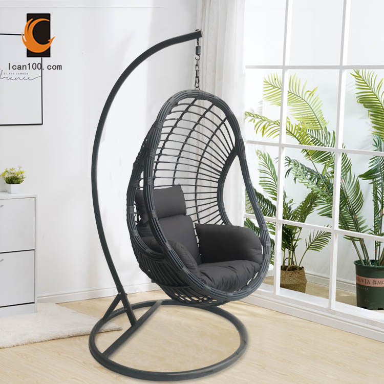 Fashionable New Hanging Outdoor Cane Hang Hammock Swing Egg Chair Garden Swing Chair Outdoor Furniture