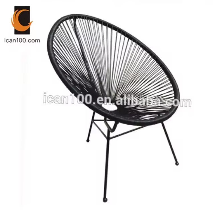 Single Garden Lounging Chairs Outdoor Garden Rocking Chairs Rattan Balony Furniture Acapulco Egg Chair