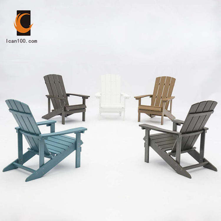 Hdpe Adirondack Chair Outdoor Furniture Wood Camping Chairs Folding Lounge Wooden Bench Chair