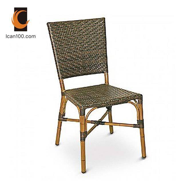 Luxury Square High Back Hotel Banquet Steel Wedding Chair Rattan Patio Furniture Outdoor Chair