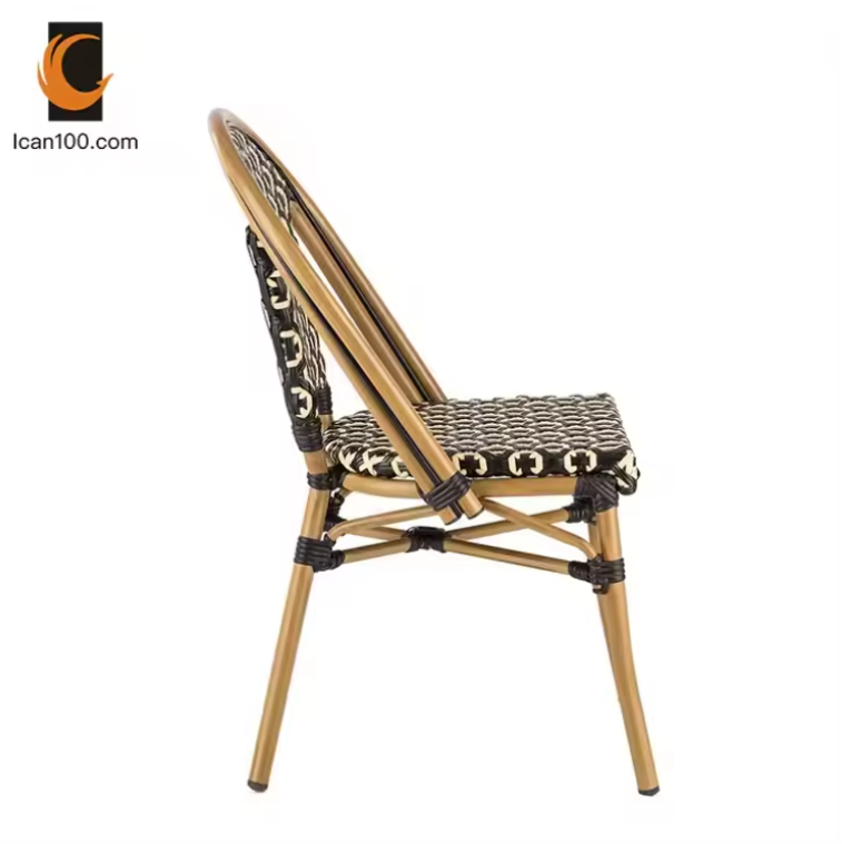 Luxury Garden Rattan Furniture Wicker Patio Furniture Terrace Dining Outdoor Bistro Chair