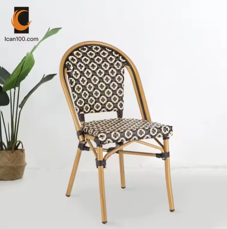 Luxury Garden Rattan Furniture Wicker Patio Furniture Terrace Dining Outdoor Bistro Chair