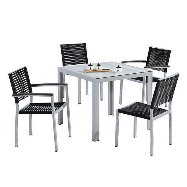 Square Ceramic Top Restaurant Table Outdoor Patio Furniture Dining Table Nordic Outdoor Dining Table