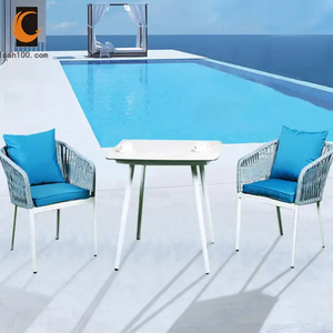 Cafe Restaurant Furniture Table And Chair Outdoor Furniture Set Rope Sofa Chairs Outdoor Lounge Set