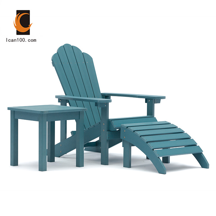 Eco-friendly Materialv New Arrival Wooden Garden Outdoor Balcony Tall Adirondack Chair Set