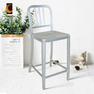 High Quality Commercial Metal Furniture Aluminum Chairs Breakfast Counter High Bar Stool Chair