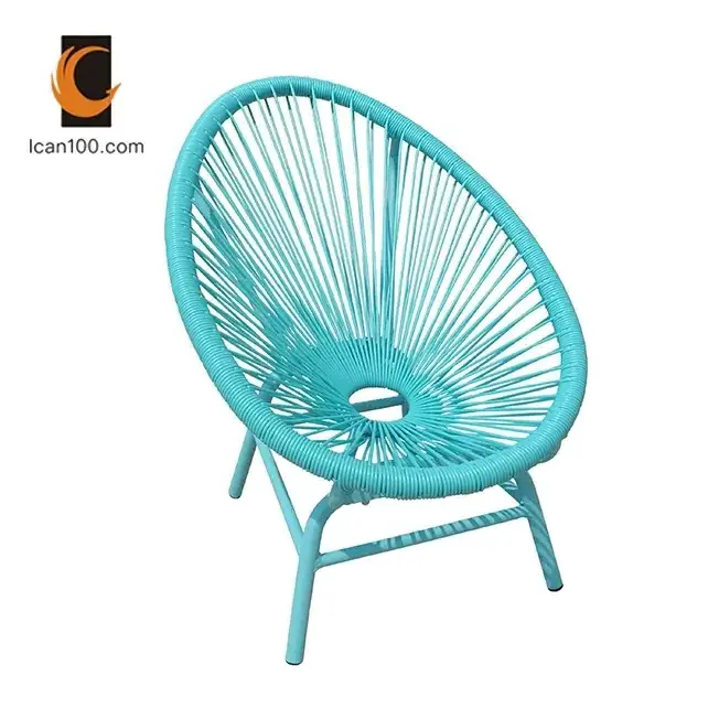 Hot Selling Patio Swing Chair Egg Acapulco Egg Rocking Rope Chair Blue Lounge Garden Chairs