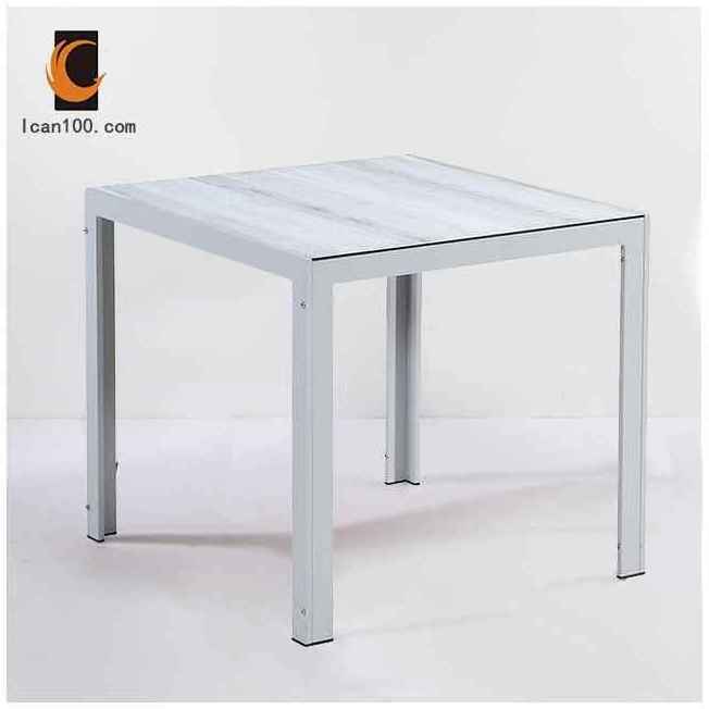 Square Ceramic Top Restaurant Table Outdoor Patio Furniture Dining Table Nordic Outdoor Dining Table