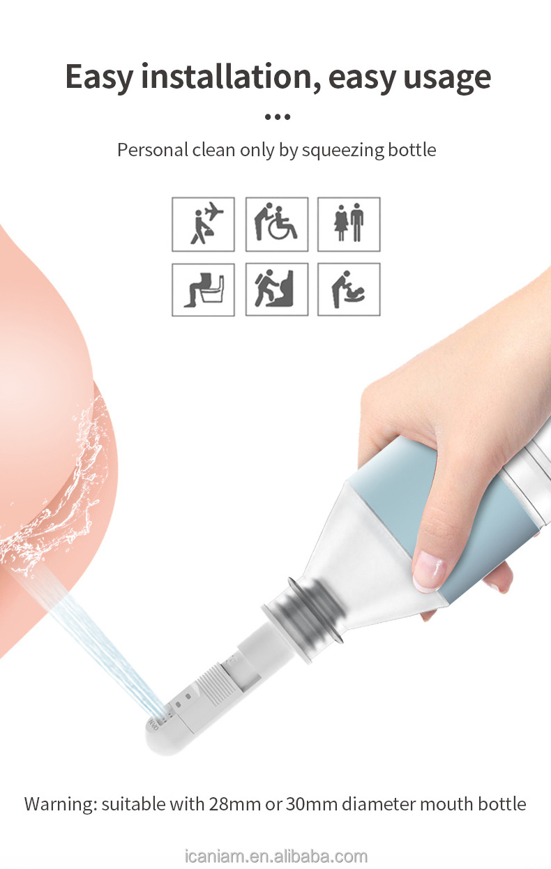 New Mini adjustable non-electric manual outdoor personal hygine cleaning tool portable bidet