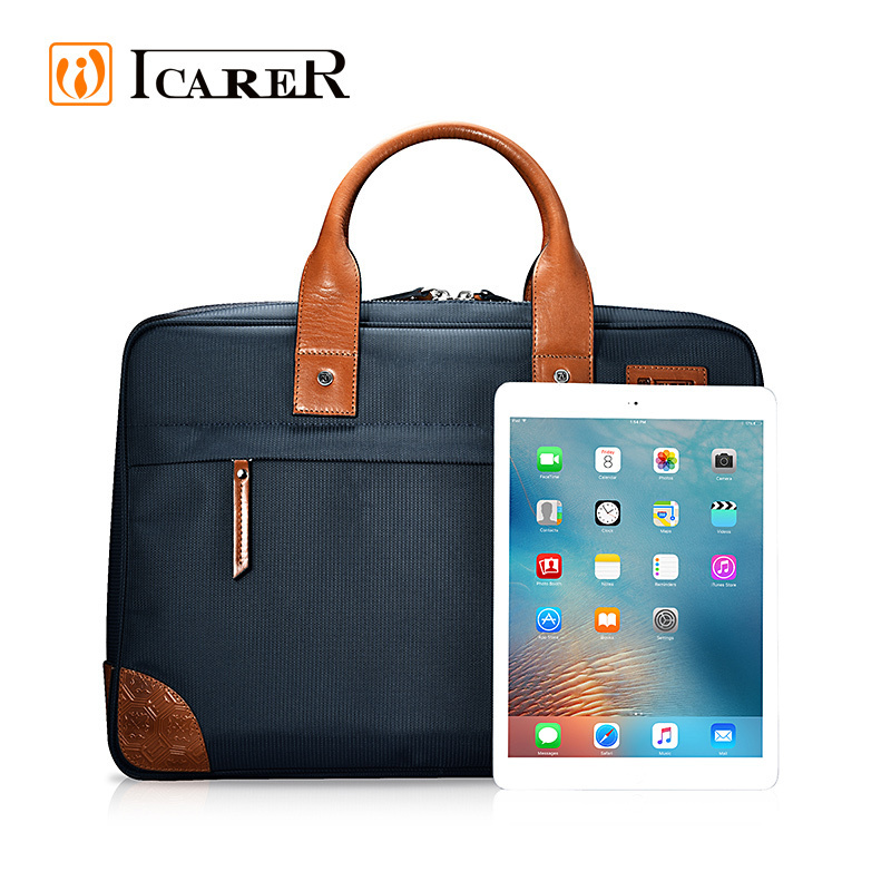 Icarer  Briefcases Genuine Leather Bags  Factory Eco Friendly Recycled Leather Briefcase and Leather for Men and Fashion Men OEM