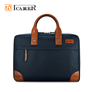 Icarer  Briefcases Genuine Leather Bags  Factory Eco Friendly Recycled Leather Briefcase and Leather for Men and Fashion Men OEM