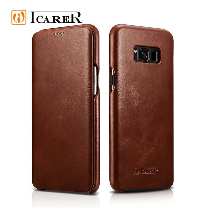 Business Style Leather Flip Mobile Phone Cover Case for Samsung Galaxy S8