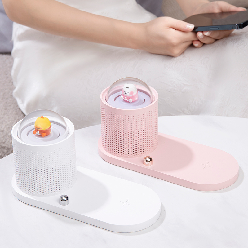 2021 Hot Selling  Cute design 10W fast Wireless Charger LED Portable Universal Mobile Phone Wireless Charger