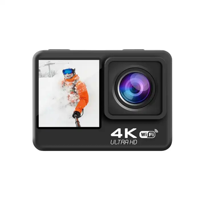 4K Action Camera 4K 60FPS EIS Anti-shake Dual Screen 170D 5X Zoom 30M Waterproof Video Recording WiFi Sport Camera