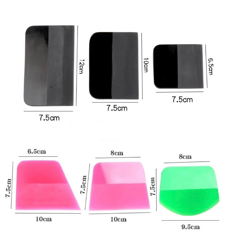 2023 Car Vinyl Wrap Tool Squeegee Scraper Straight Scraper Tool for Car Vinyl Wrap Window Tinting Plastic Razor Scraper