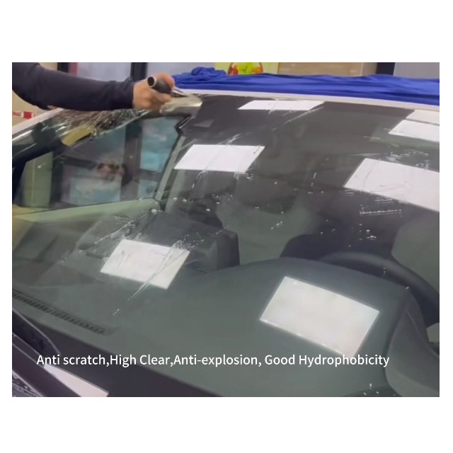 7.5mil Anti-explosion anti scratch good hydrophobicity Car Front windshield film TPU windshield film protective film for stek