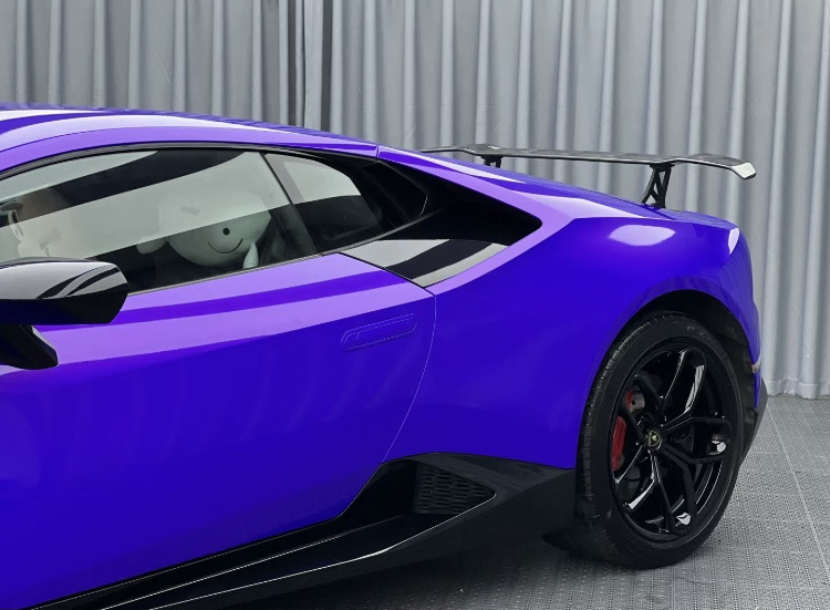 1.52 18m High Quality avto  Decoration Sticker Bomb purple PET PVC Auto Body Wrapping Film Vinyl Car Wrap