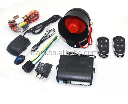 OEM available 2PCS remote controllers anti-thief one way car alarm system with best after-sale service